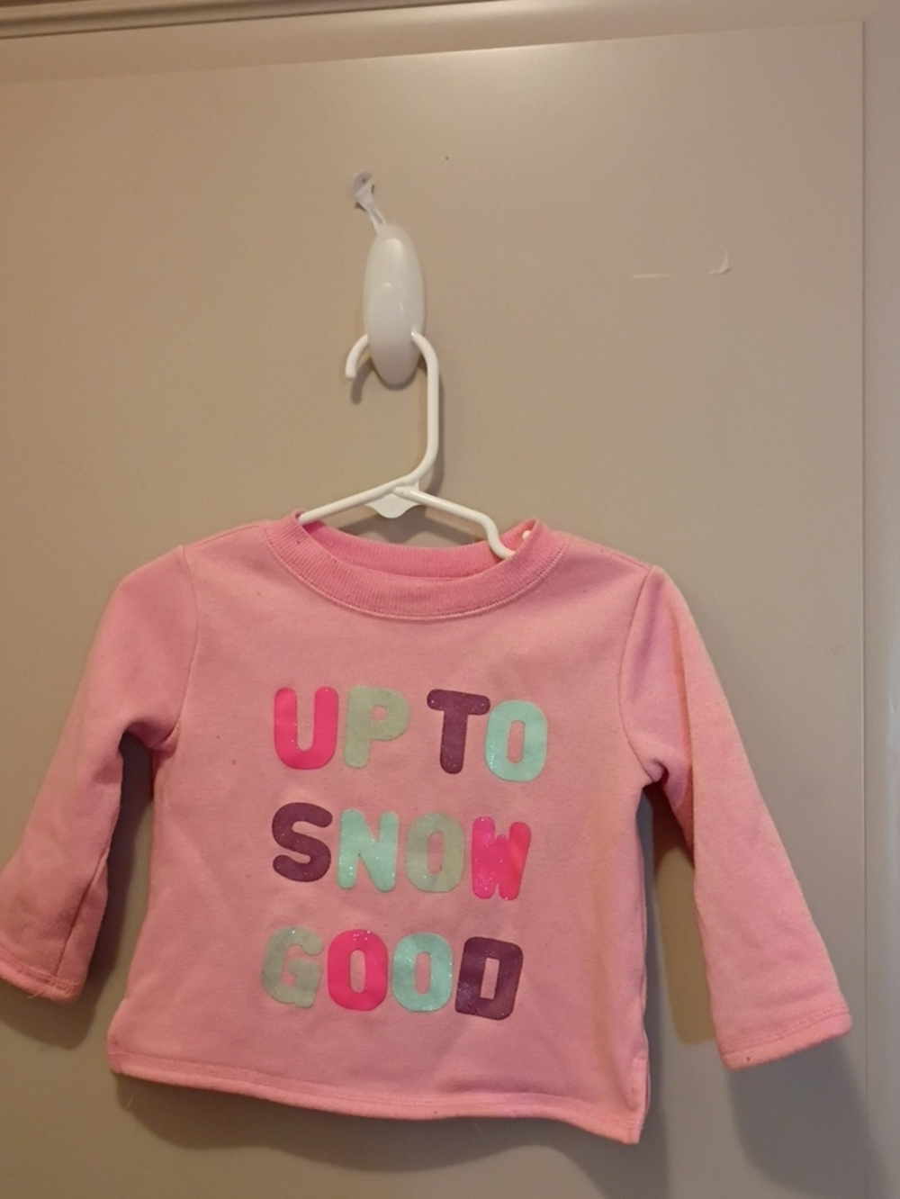 Koala Kids Pink 'Up To Snow Good' Sweatshirt Size 12-18M